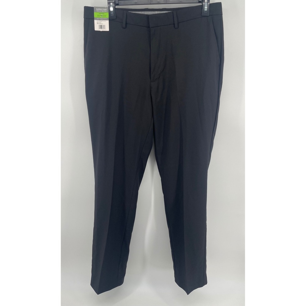 Haggar Dress Pants 38x34 Black Super Flex Waistband Career Classic Versatile NWT